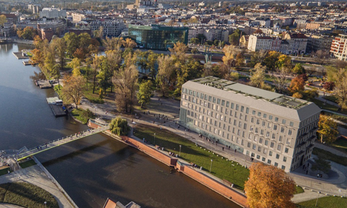 Propuesta Concordia Hub, edificio del siglo XIX en la isla Slodowa, Polonia diseñado por MVRDV