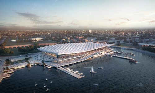 Render del Nuevo proyecto de Fish Market en Sydney by 3XN Architects