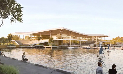 Render del Nuevo proyecto de Fish Market en Sydney by 3XN Architects