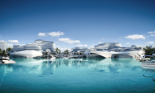 Render de Ocean's Heaven en Hulhumale, Maldivas diseñado por CAA Architects