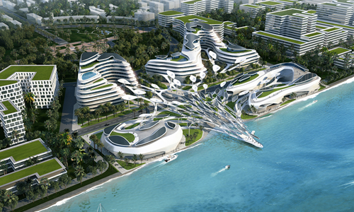 Render de Ocean's Heaven en Hulhumale, Maldivas diseñado por CAA Architects