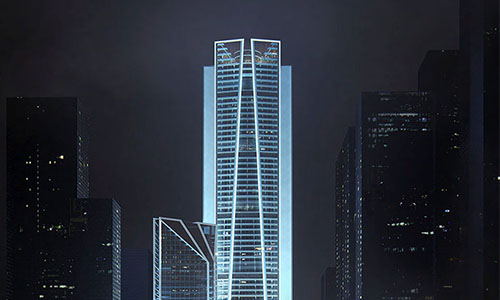 Render. China Merchants Bank in Shenzhen