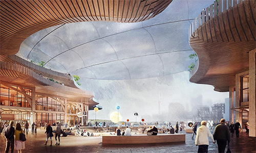 Las propuestas de Heatherwick incluyen un diseño para la sede canadiense de Google. Render