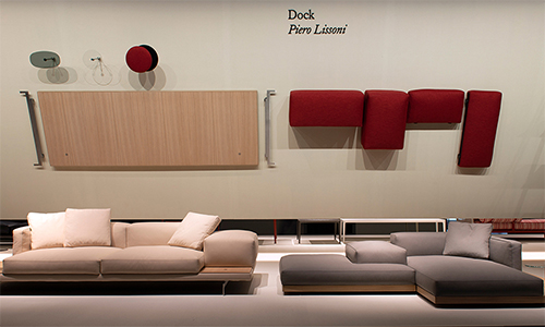 Sofá modular Dock de Piero Lissoni para B&B Italia.