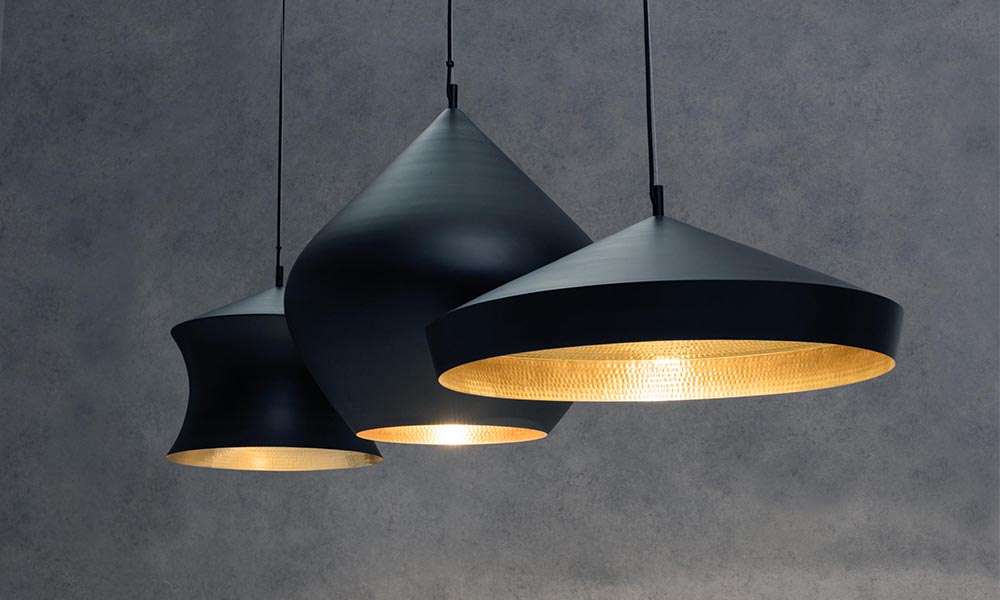 Beat Flat Pendant Black by Tom Dixon