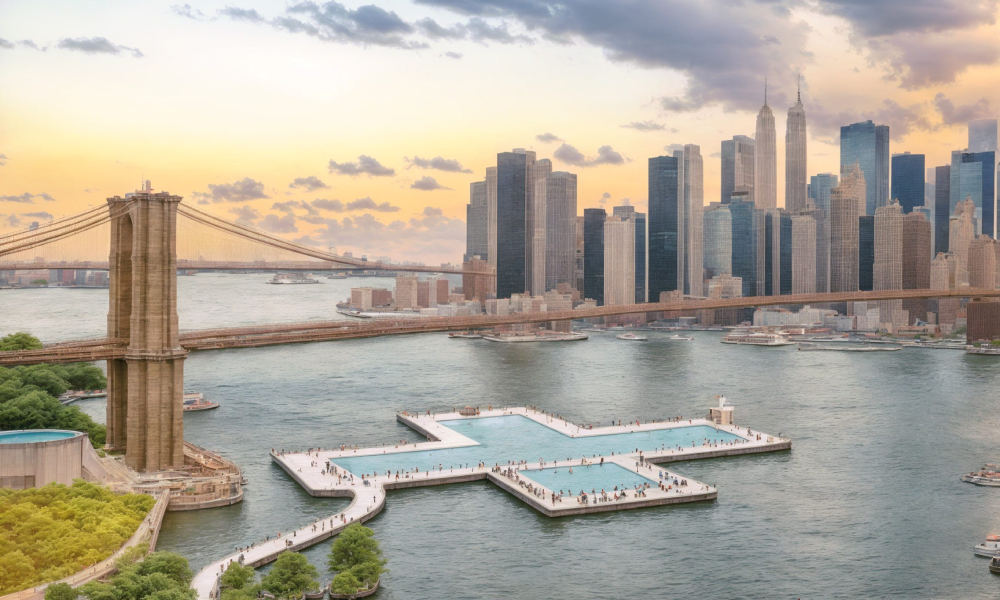 Planean construcción de una piscina flotante en NY