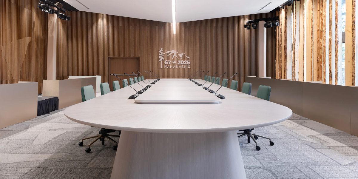 El mobiliario canadiense que marcó el tono del G7 en Alberta