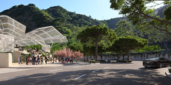 Gehry redefine la llegada al Getty Center.
